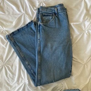 George (no tags) workwear 32x32 straight leg relaxed sun faded blue wash jeans